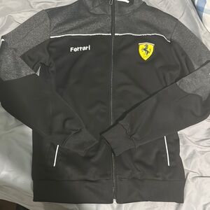 PUMA Ferrari Black and Gray Track Jacket